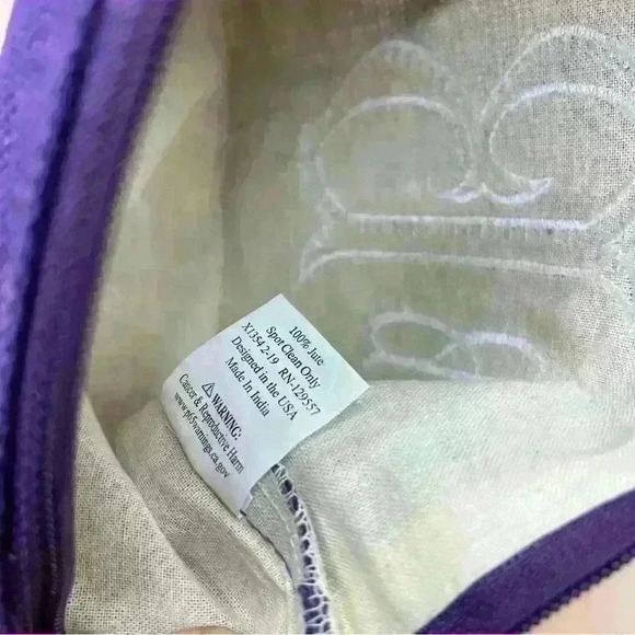 New Small Zippered Accessory Makeup Bag Case Travel Pouch Purple Monogrammed BBC - Picture 4 of 5